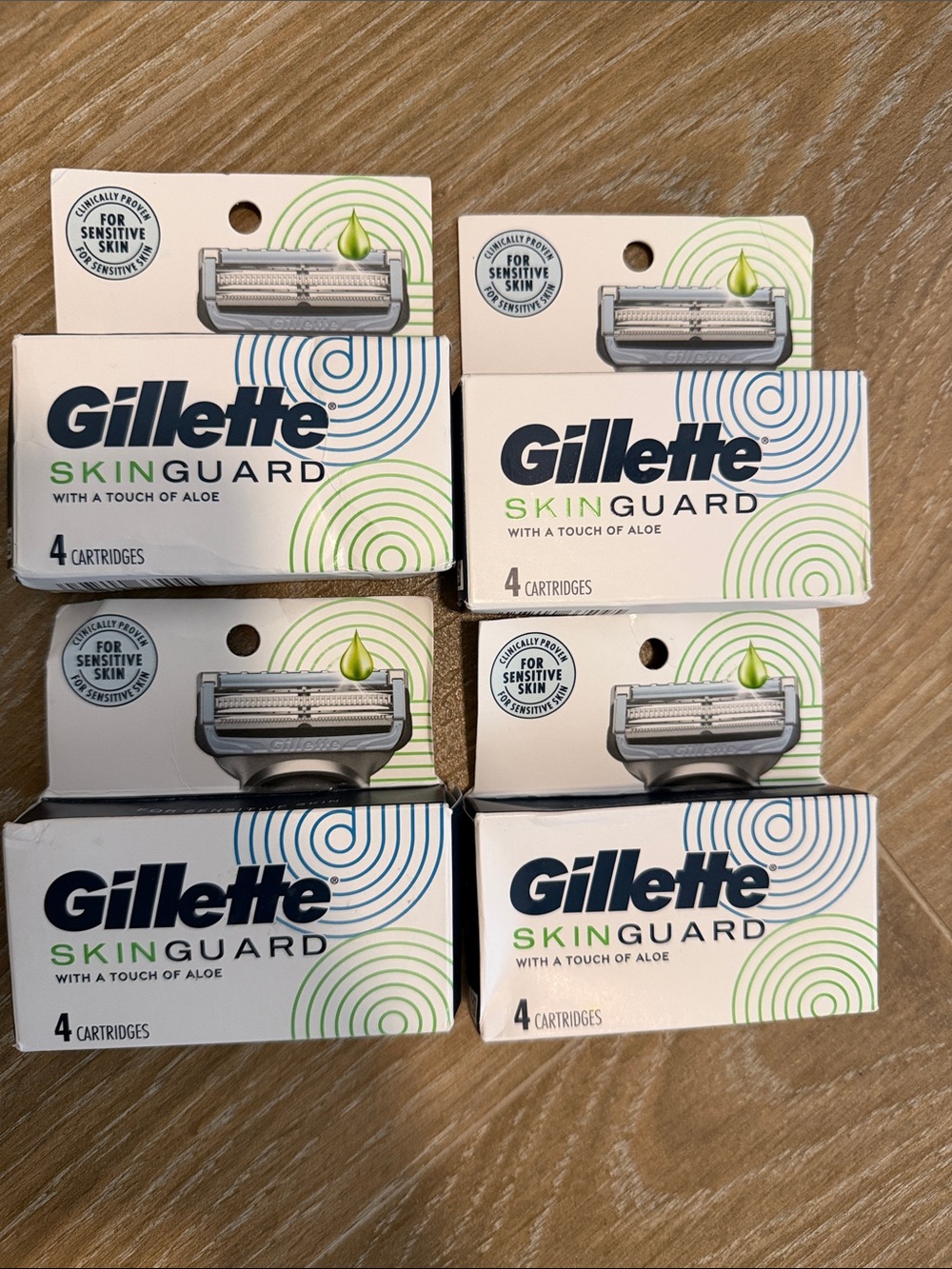Gillette SkinGuard Men's Razor Blades, 4 Blade Refills Bundle of 4